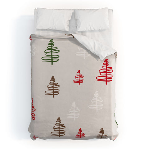 Viviana Gonzalez Holiday Vibes trees 2 Duvet Cover