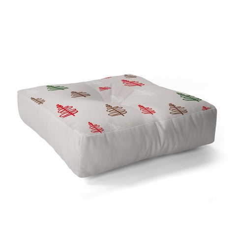 Viviana Gonzalez Holiday Vibes trees 2 Floor Pillow Square