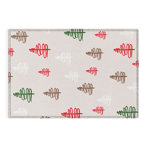 Viviana Gonzalez Holiday Vibes trees 2 Outdoor Rug