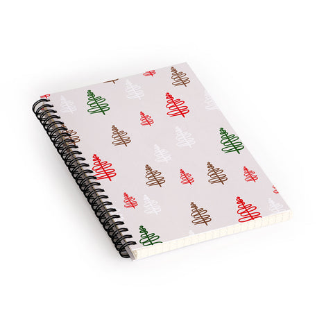 Viviana Gonzalez Holiday Vibes trees 2 Spiral Notebook
