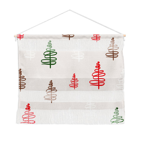 Viviana Gonzalez Holiday Vibes trees 2 Wall Hanging Landscape