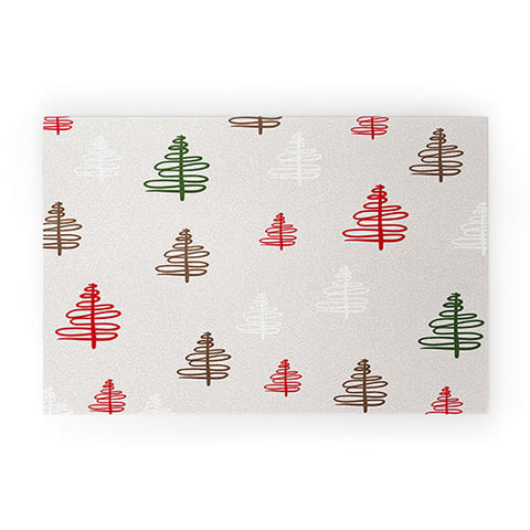 Viviana Gonzalez Holiday Vibes trees 2 Welcome Mat