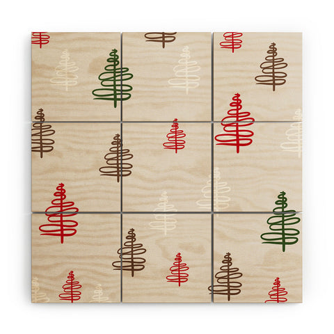 Viviana Gonzalez Holiday Vibes trees 2 Wood Wall Mural