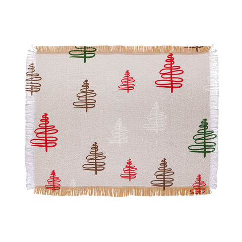 Viviana Gonzalez Holiday Vibes trees 2 Throw Blanket