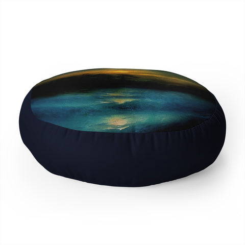 Viviana Gonzalez Hope In The Blue Water Floor Pillow Round
