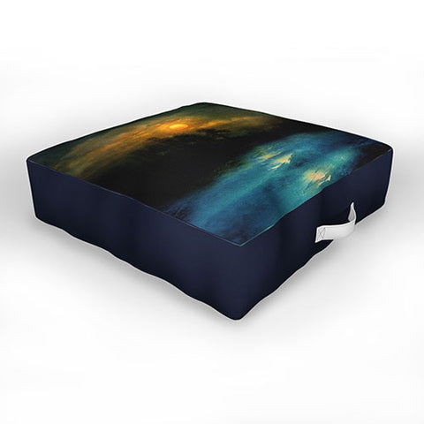 Viviana Gonzalez Hope In The Blue Water Outdoor Floor Cushion