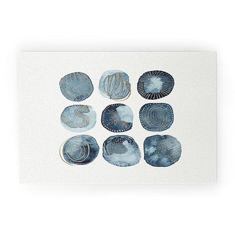Viviana Gonzalez Indigo watercolorInk 04 Welcome Mat