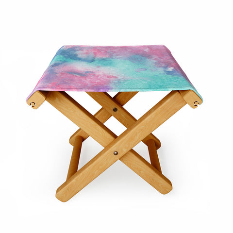 Viviana Gonzalez Ink Play Abstract 02 Folding Stool