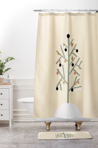 Viviana Gonzalez Light and cozy holiday Shower Curtain And Mat