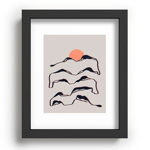 Viviana Gonzalez Lineart mountains experience 2 Recessed Framing Rectangle