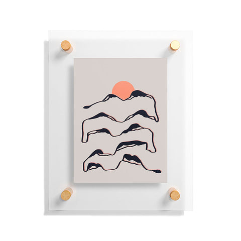 Viviana Gonzalez Lineart mountains experience 2 Floating Acrylic Print