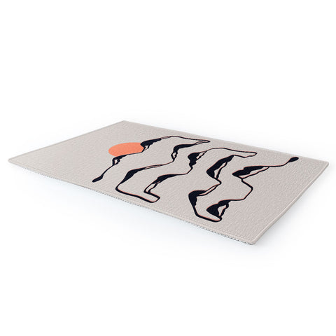 Viviana Gonzalez Lineart mountains experience 2 Area Rug