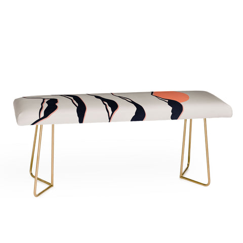 Viviana Gonzalez Lineart mountains experience 2 Bench