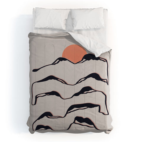 Viviana Gonzalez Lineart mountains experience 2 Comforter