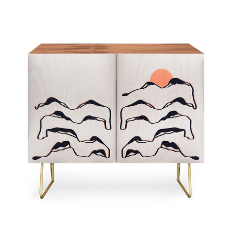 Viviana Gonzalez Lineart mountains experience 2 Credenza