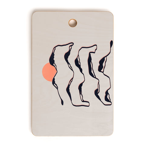 Viviana Gonzalez Lineart mountains experience 2 Cutting Board Rectangle