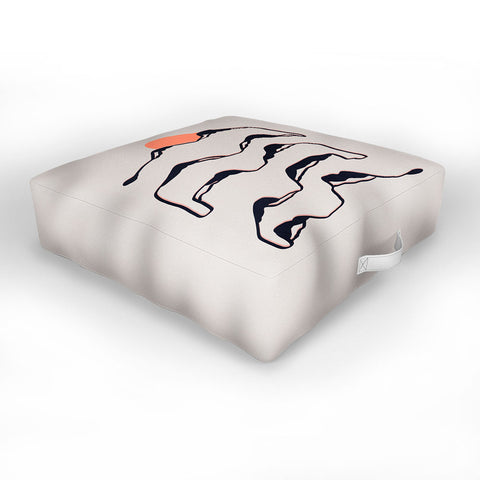 Viviana Gonzalez Lineart mountains experience 2 Outdoor Floor Cushion