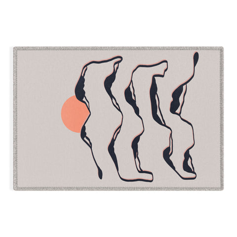 Viviana Gonzalez Lineart mountains experience 2 Outdoor Rug