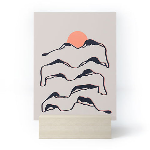 Viviana Gonzalez Lineart mountains experience 2 Mini Art Print