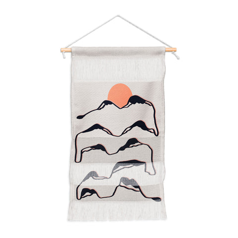 Viviana Gonzalez Lineart mountains experience 2 Wall Hanging Portrait