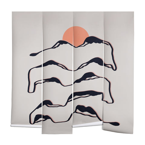 Viviana Gonzalez Lineart mountains experience 2 Wall Mural