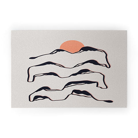Viviana Gonzalez Lineart mountains experience 2 Welcome Mat