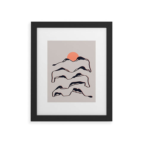 Viviana Gonzalez Lineart mountains experience 2 Framed Art Print