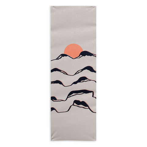 Viviana Gonzalez Lineart mountains experience 2 Yoga Towel