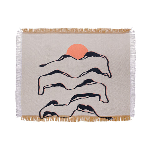 Viviana Gonzalez Lineart mountains experience 2 Throw Blanket