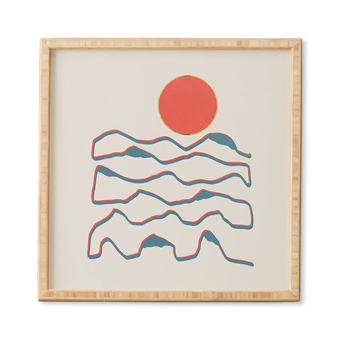 Viviana Gonzalez Lineart mountains experience1 Framed Wall Art