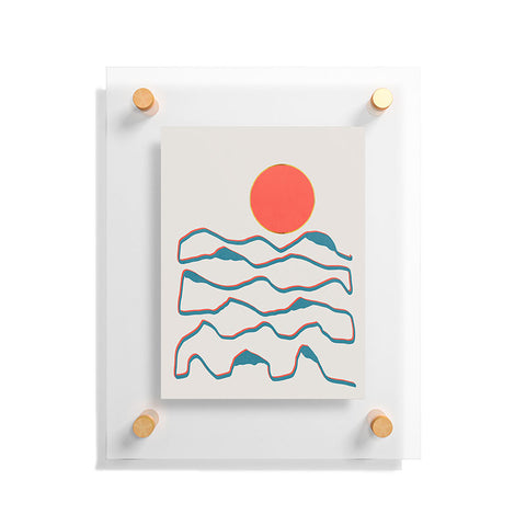 Viviana Gonzalez Lineart mountains experience1 Floating Acrylic Print