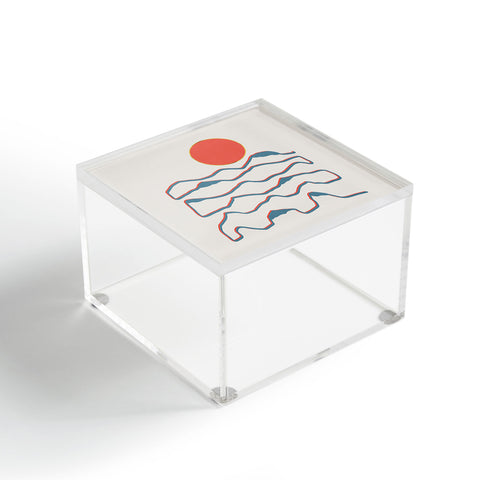 Viviana Gonzalez Lineart mountains experience1 Acrylic Box