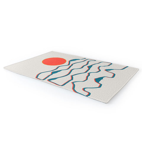 Viviana Gonzalez Lineart mountains experience1 Area Rug