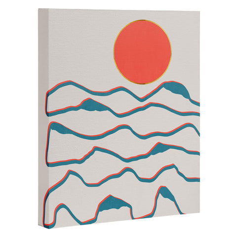 Viviana Gonzalez Lineart mountains experience1 Art Canvas