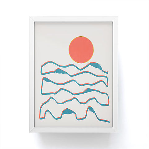 Viviana Gonzalez Lineart mountains experience1 Framed Mini Art Print