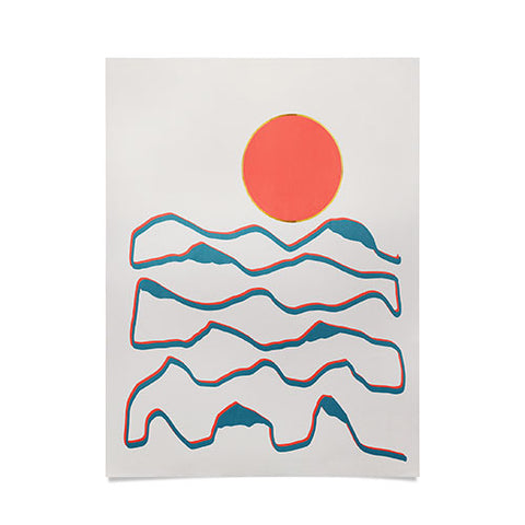 Viviana Gonzalez Lineart mountains experience1 Poster