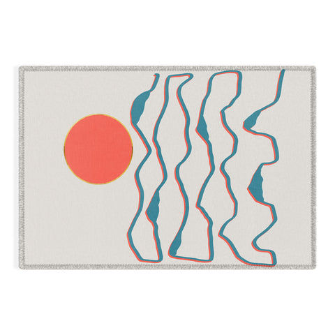 Viviana Gonzalez Lineart mountains experience1 Outdoor Rug