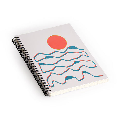 Viviana Gonzalez Lineart mountains experience1 Spiral Notebook