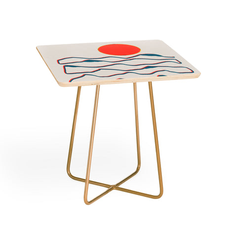 Viviana Gonzalez Lineart mountains experience1 Side Table