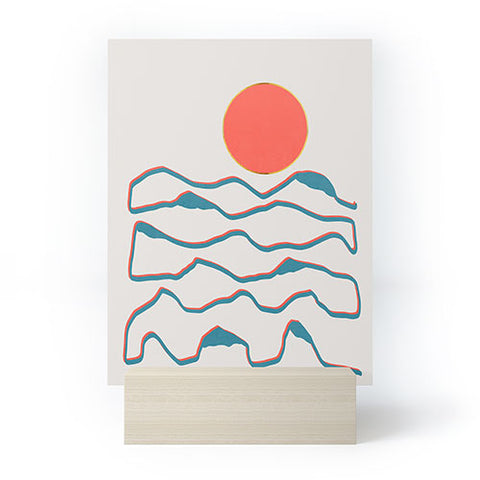 Viviana Gonzalez Lineart mountains experience1 Mini Art Print