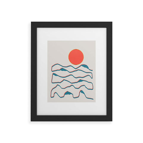 Viviana Gonzalez Lineart mountains experience1 Framed Art Print