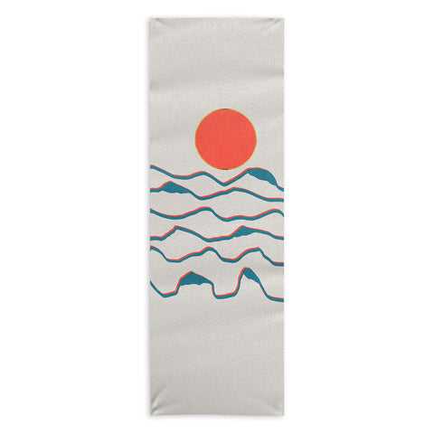 Viviana Gonzalez Lineart mountains experience1 Yoga Towel