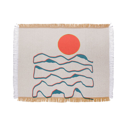 Viviana Gonzalez Lineart mountains experience1 Throw Blanket