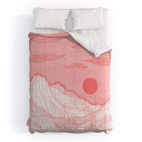 Viviana Gonzalez Lines in the mountains Comforter