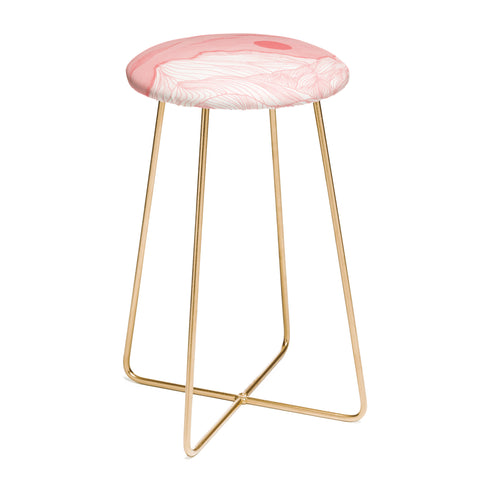 Viviana Gonzalez Lines in the mountains Counter Stool