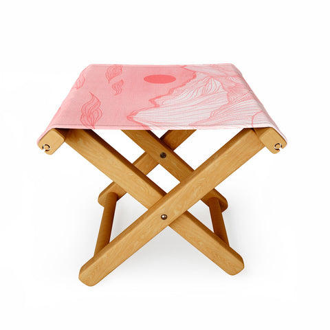 Viviana Gonzalez Lines in the mountains Folding Stool