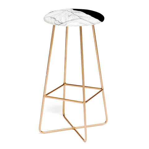 Viviana Gonzalez Lines in the mountains II Bar Stool