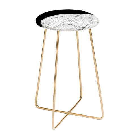 Viviana Gonzalez Lines in the mountains II Counter Stool
