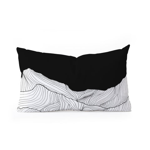 Viviana Gonzalez Lines in the mountains II Oblong Throw Pillow