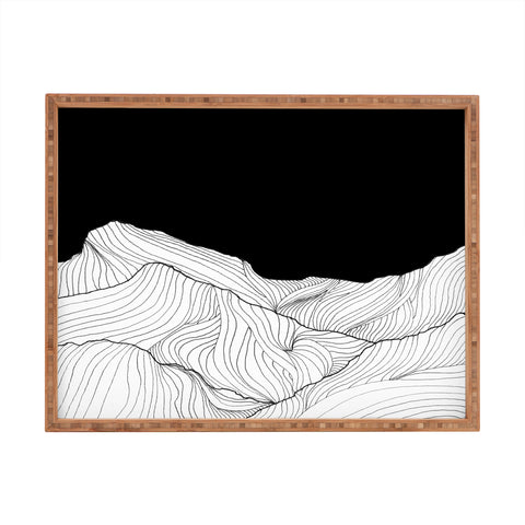 Viviana Gonzalez Lines in the mountains II Rectangular Tray
